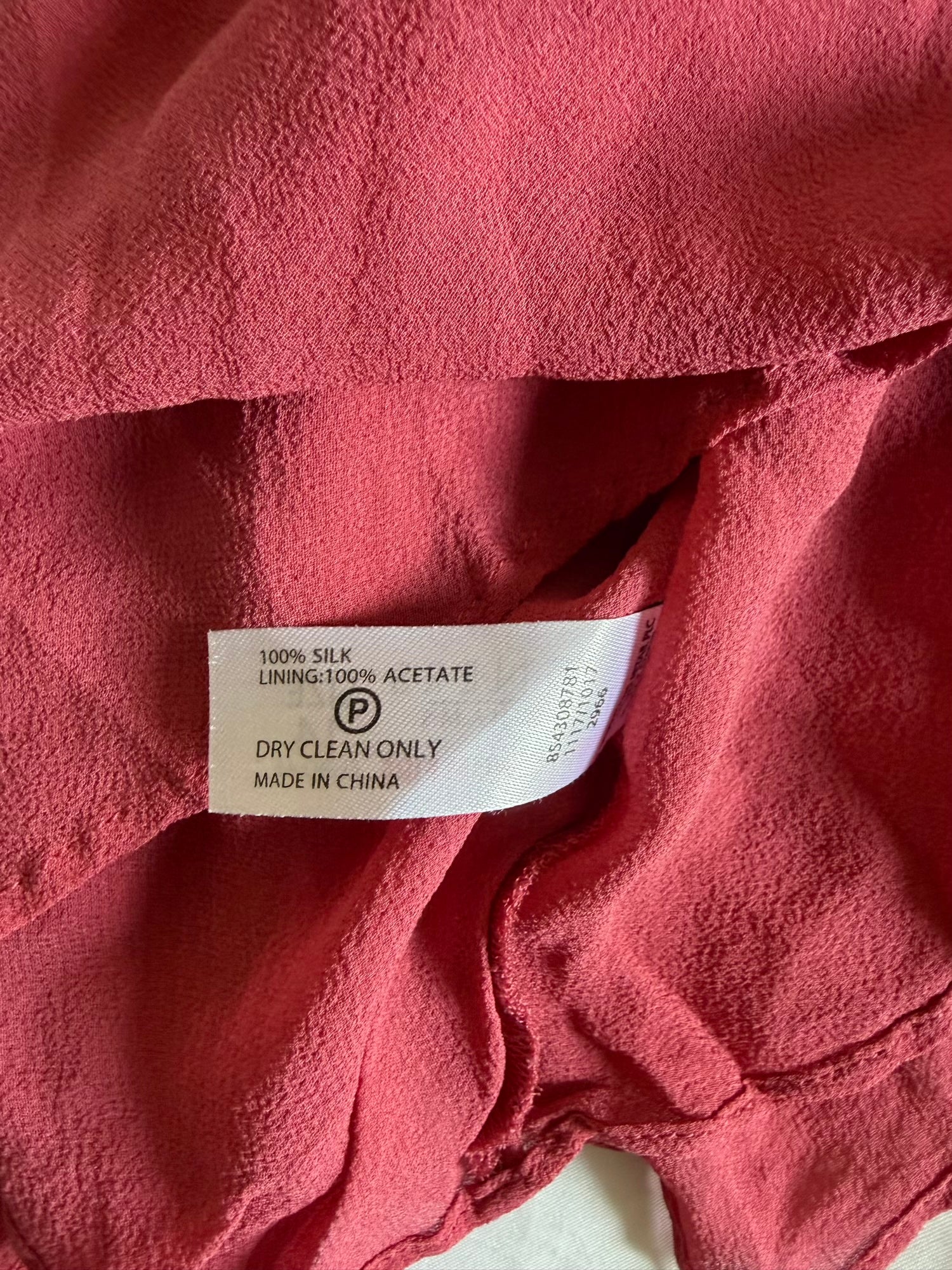 Vintage 1990s Silk Raspberry Asymmetrical Hem Forest Fairy Cami with Embroidery