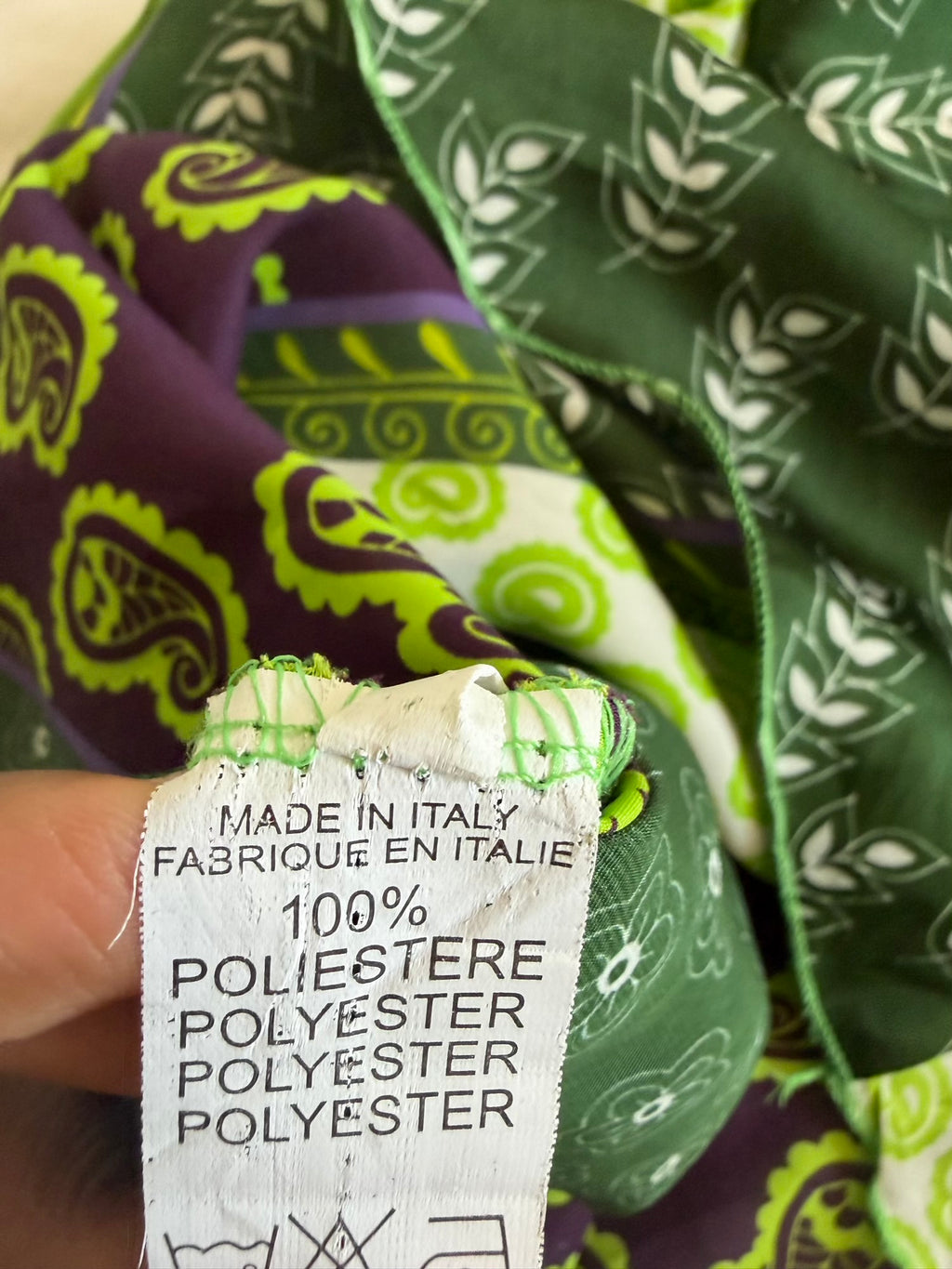 Vintage Y2K Green Paisley Tie Back Italian Cami
