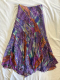 Vintage 1990s Purple Paisley Mermaid Hem Skirt