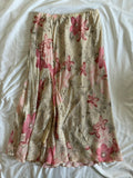 Vintage 1990s Floaty Floral Skirt with Rose Pink Detailing (Berkertex)