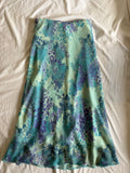 Vintage Y2K Blue Floral Floaty Fairy Sparkly Midi Skirt