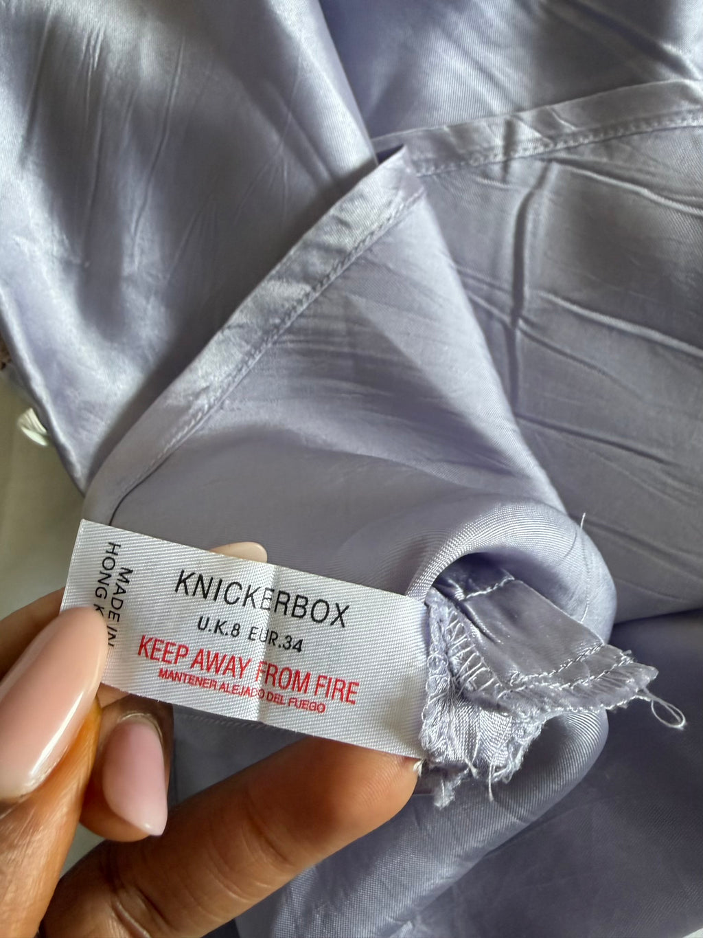 Vintage Y2K Knickerbox Lilac Cami with Lace Detailing, Sequins and Beading
