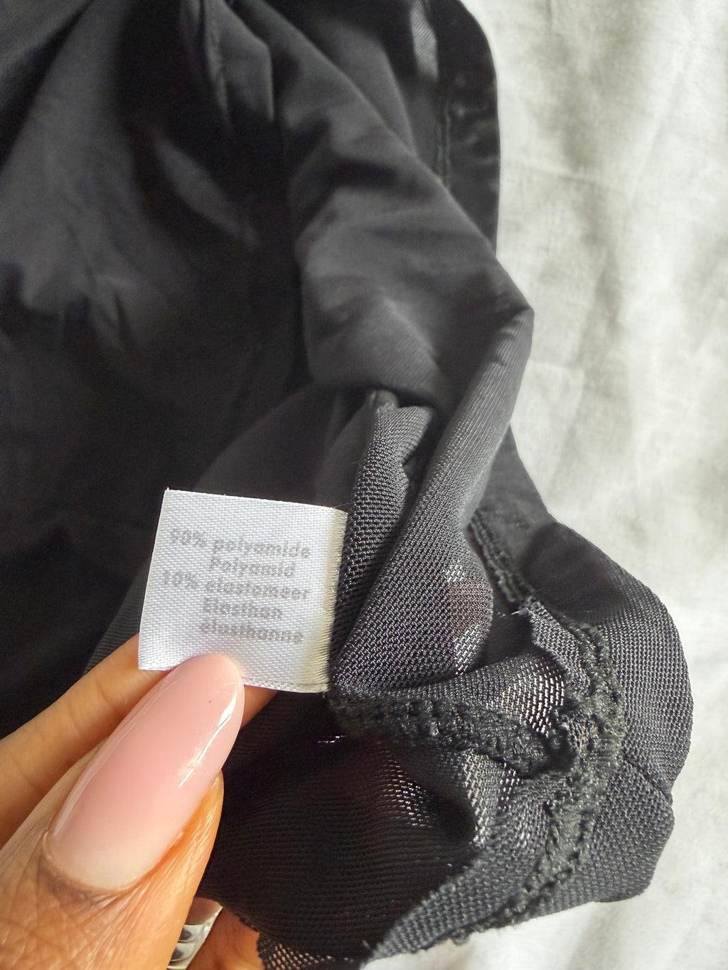 Vintage 1990s Black Mesh Cami with Butterfly-Embroidered Cups and Sequins