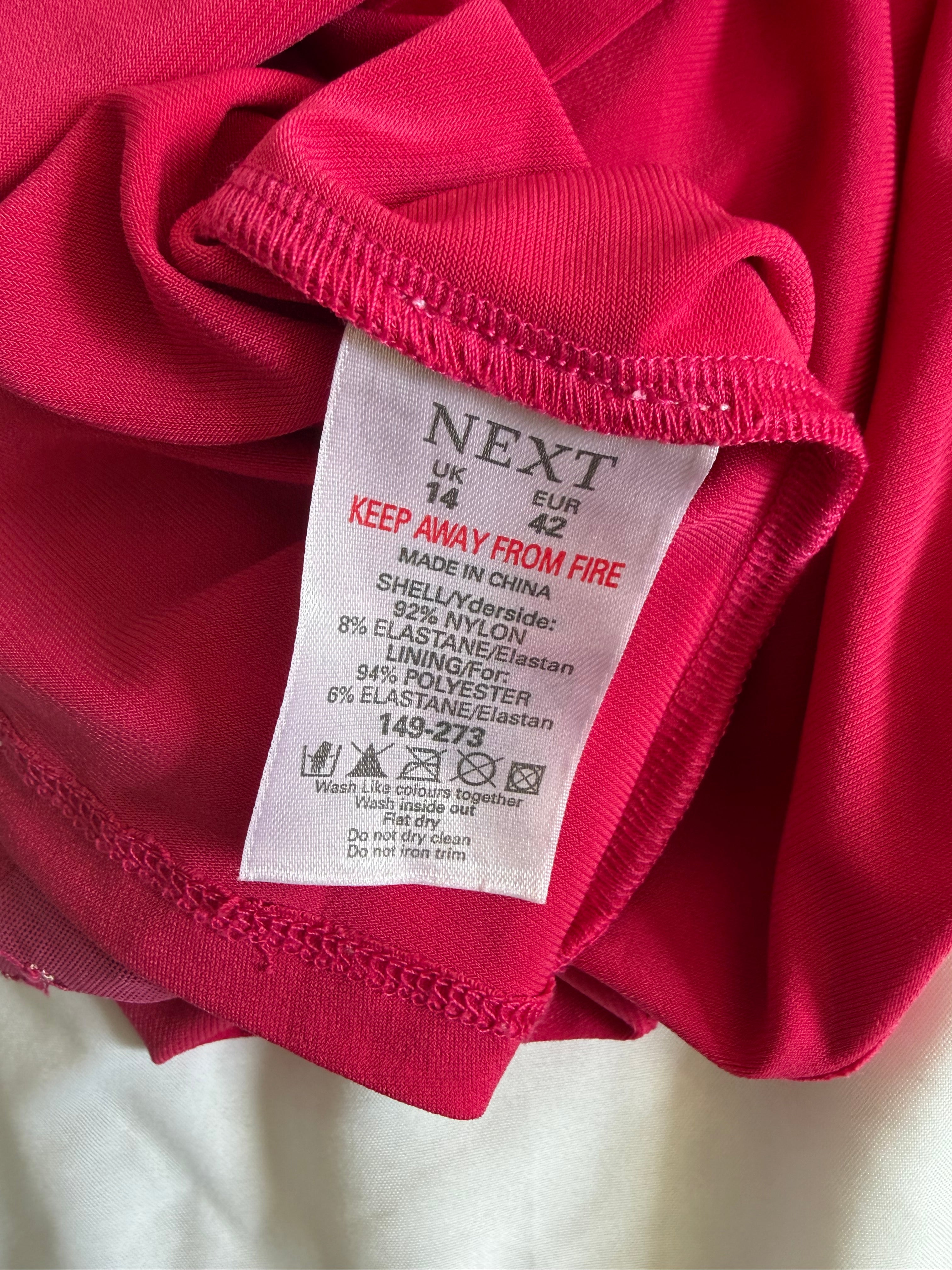 Vintage Y2K Cerise Beaded Heavily Embellished Cami
