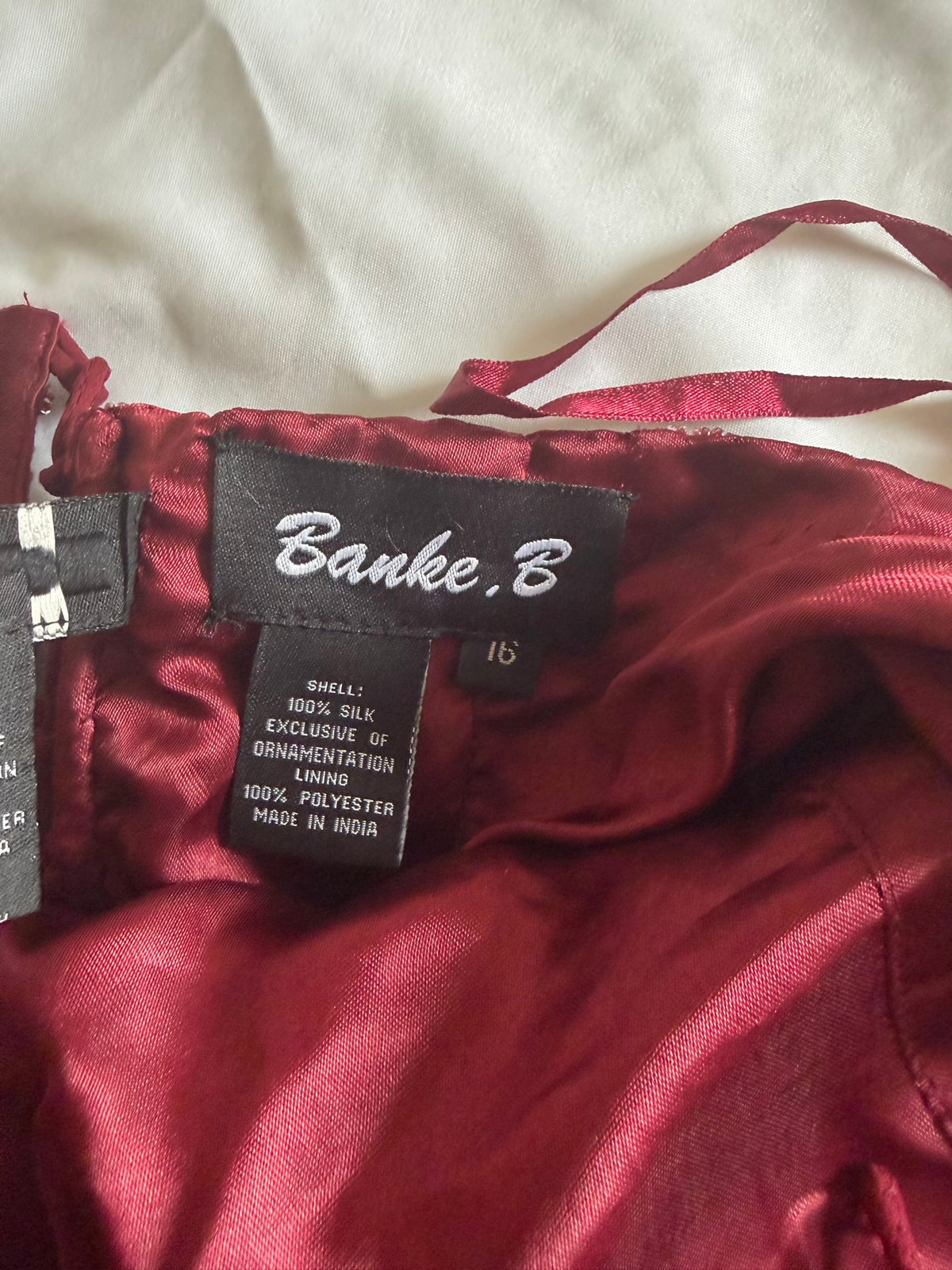 Vintage Y2K burgundy silk beaded floral gold and bronze sequin corset style halter - Size Large