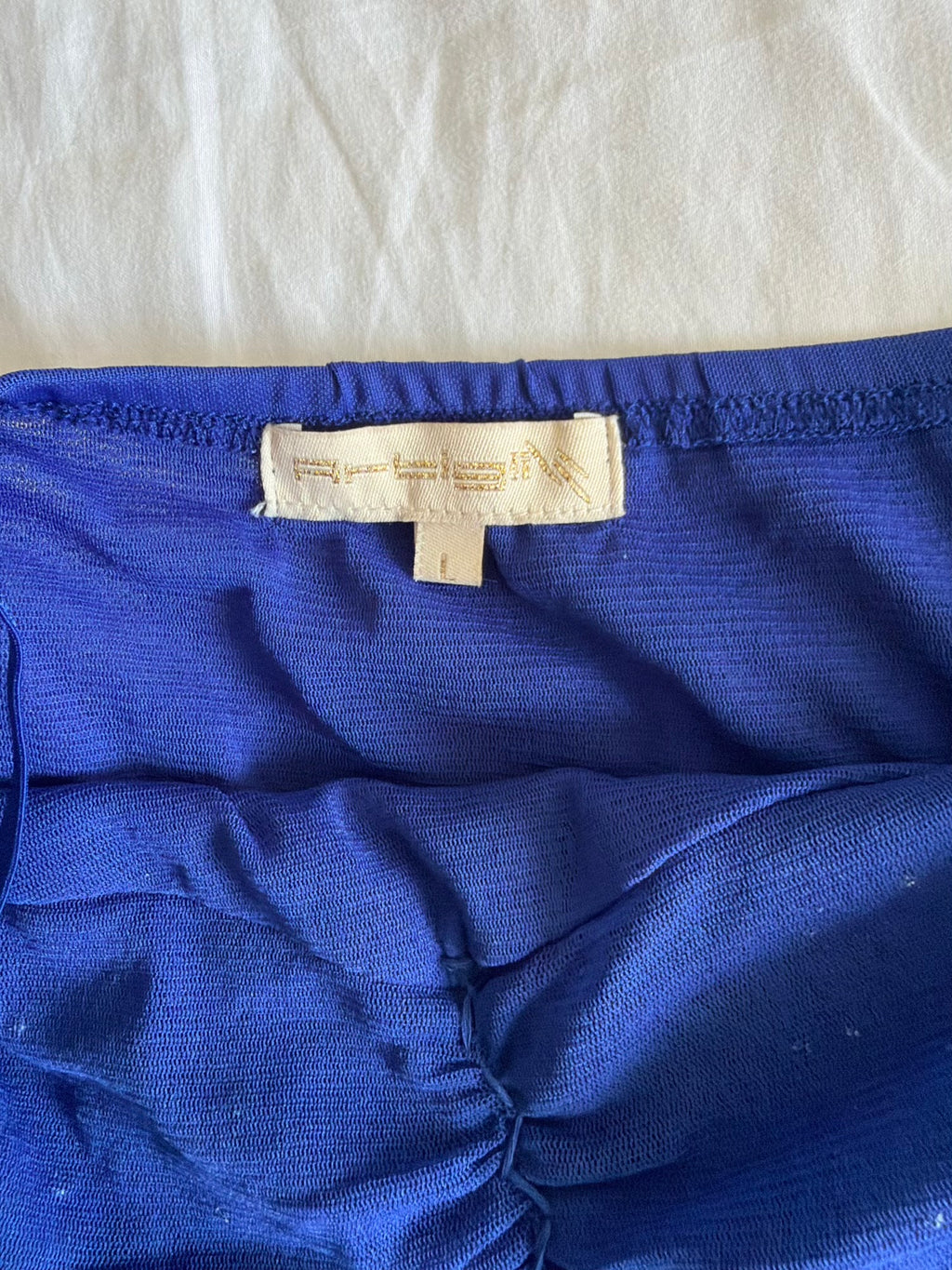 Vintage Y2K Italian Cobalt Blue Mesh Cami with Sparkly Bust
