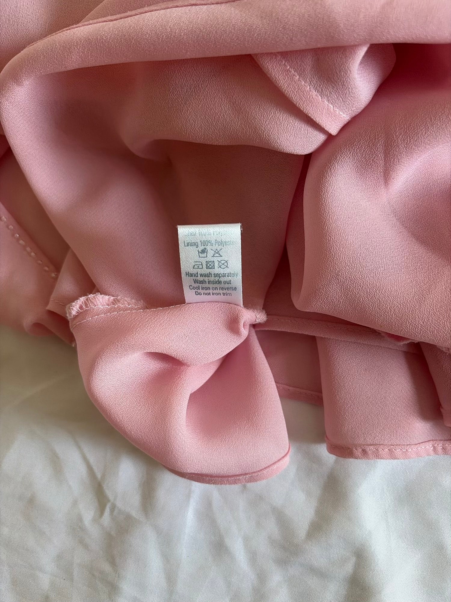 Vintage 1990s Baby Pink Beaded Floaty Sleeve Top with Embellishment and Sequins