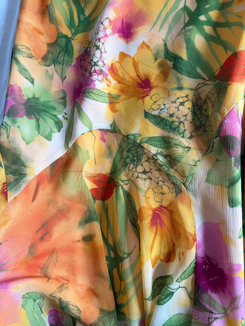 Vintage Y2K Yellow Hawaii Mermaid Hem Skirt