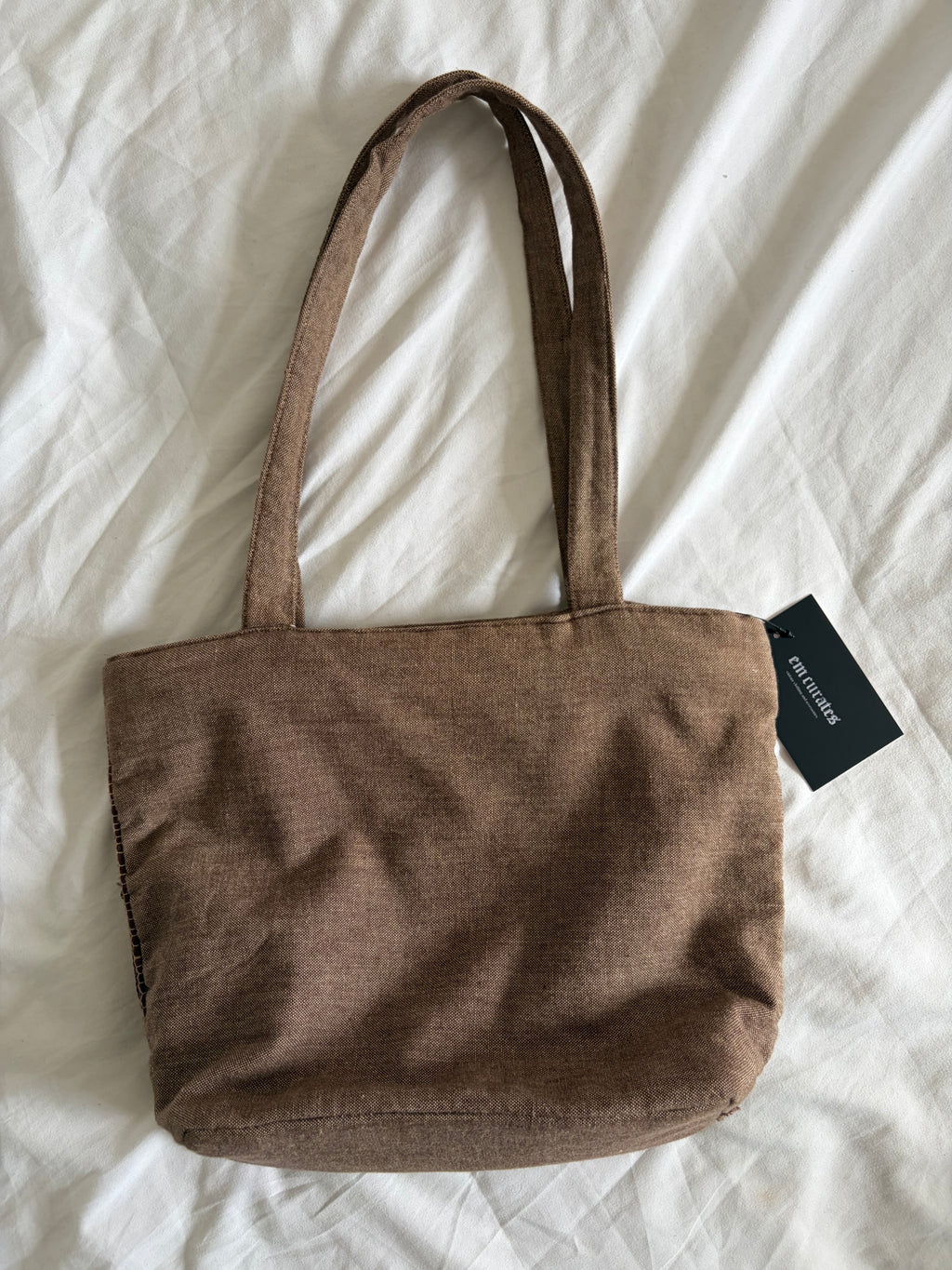 Vintage 2000s Per Una Brown Embroidered Sequin Tote Bag