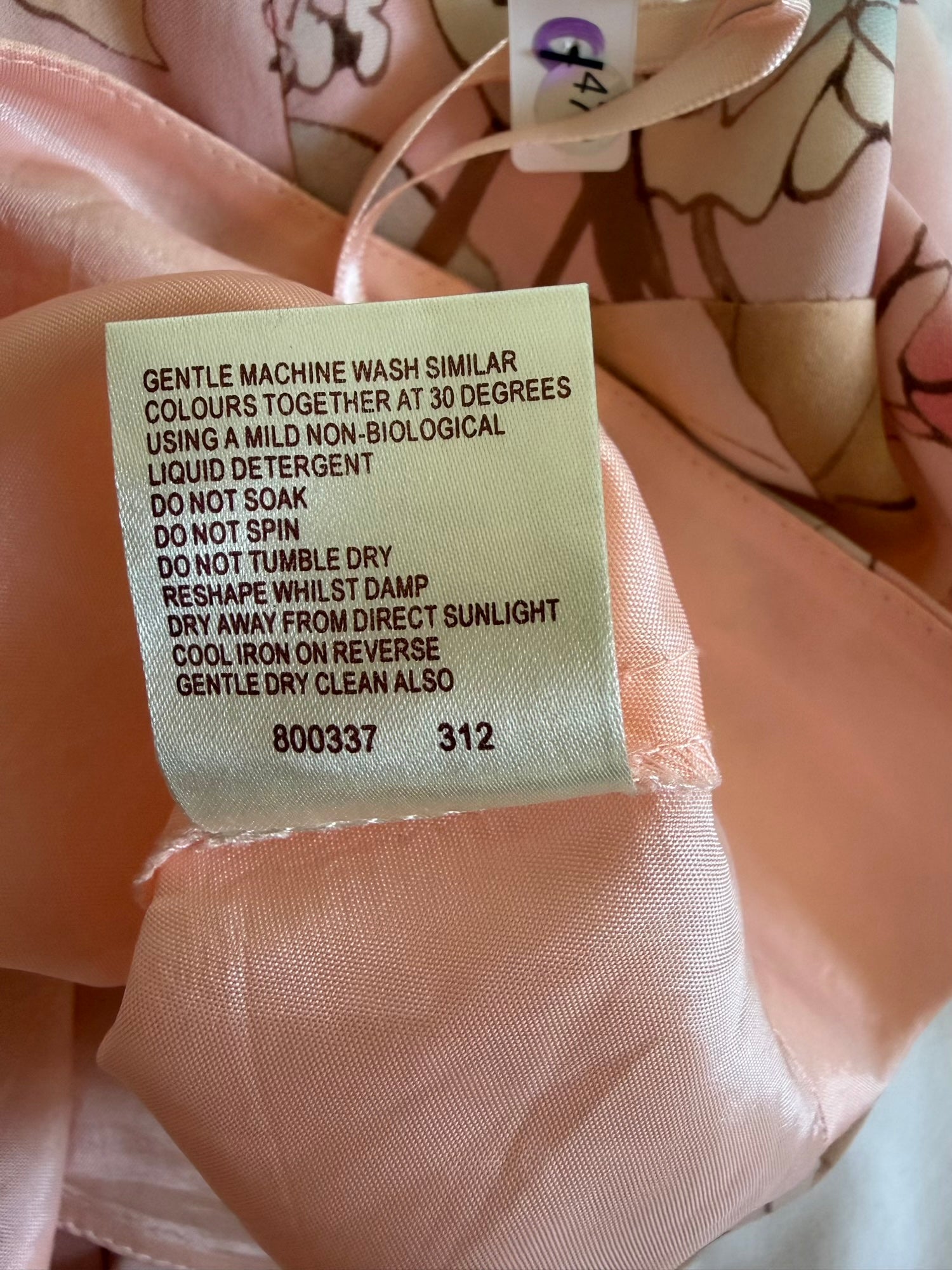 Vintage Y2K pastel silk floral midi skirt with ruffle hem
