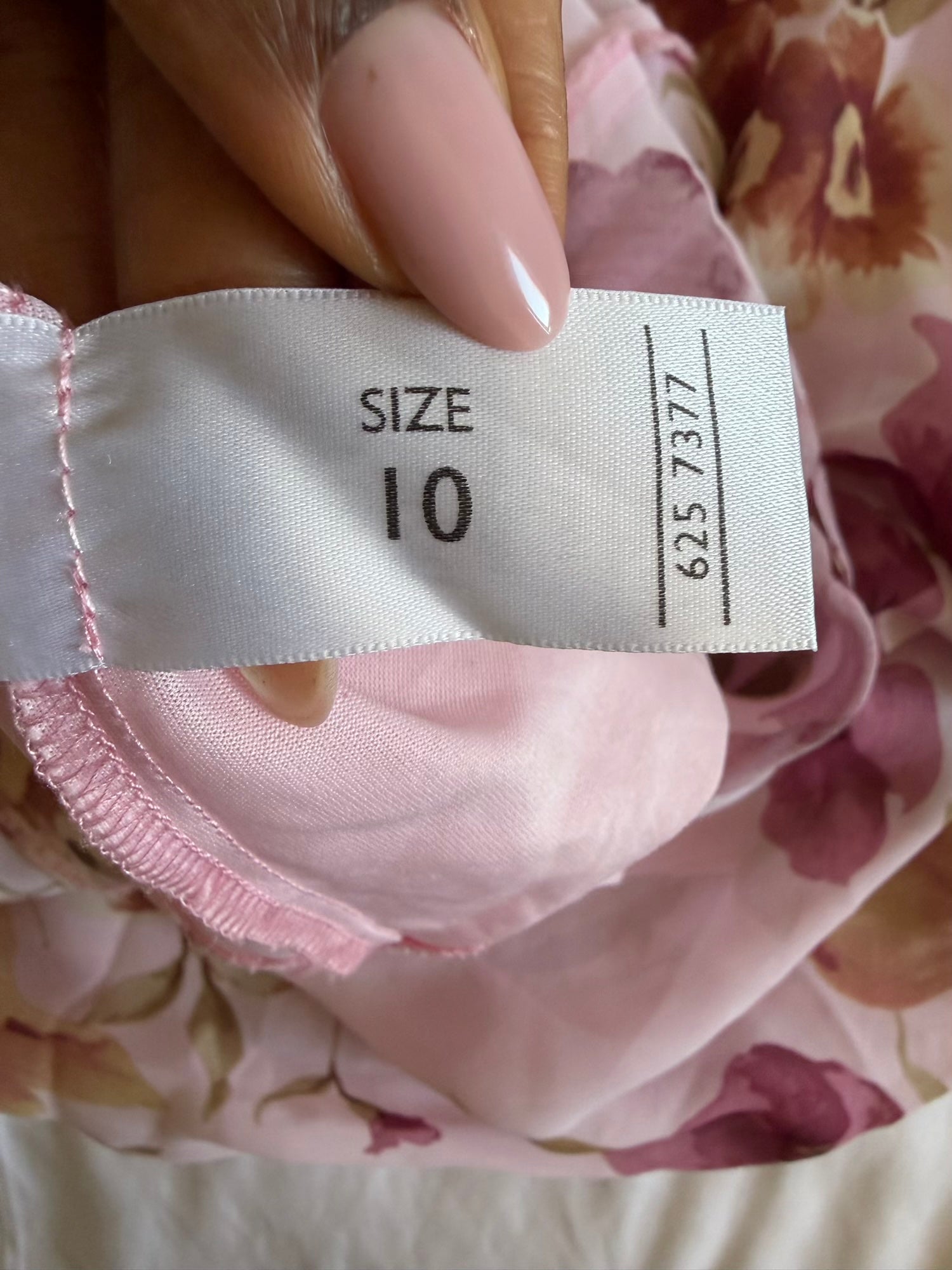 Vintage 1990s baby pink floral midi skirt