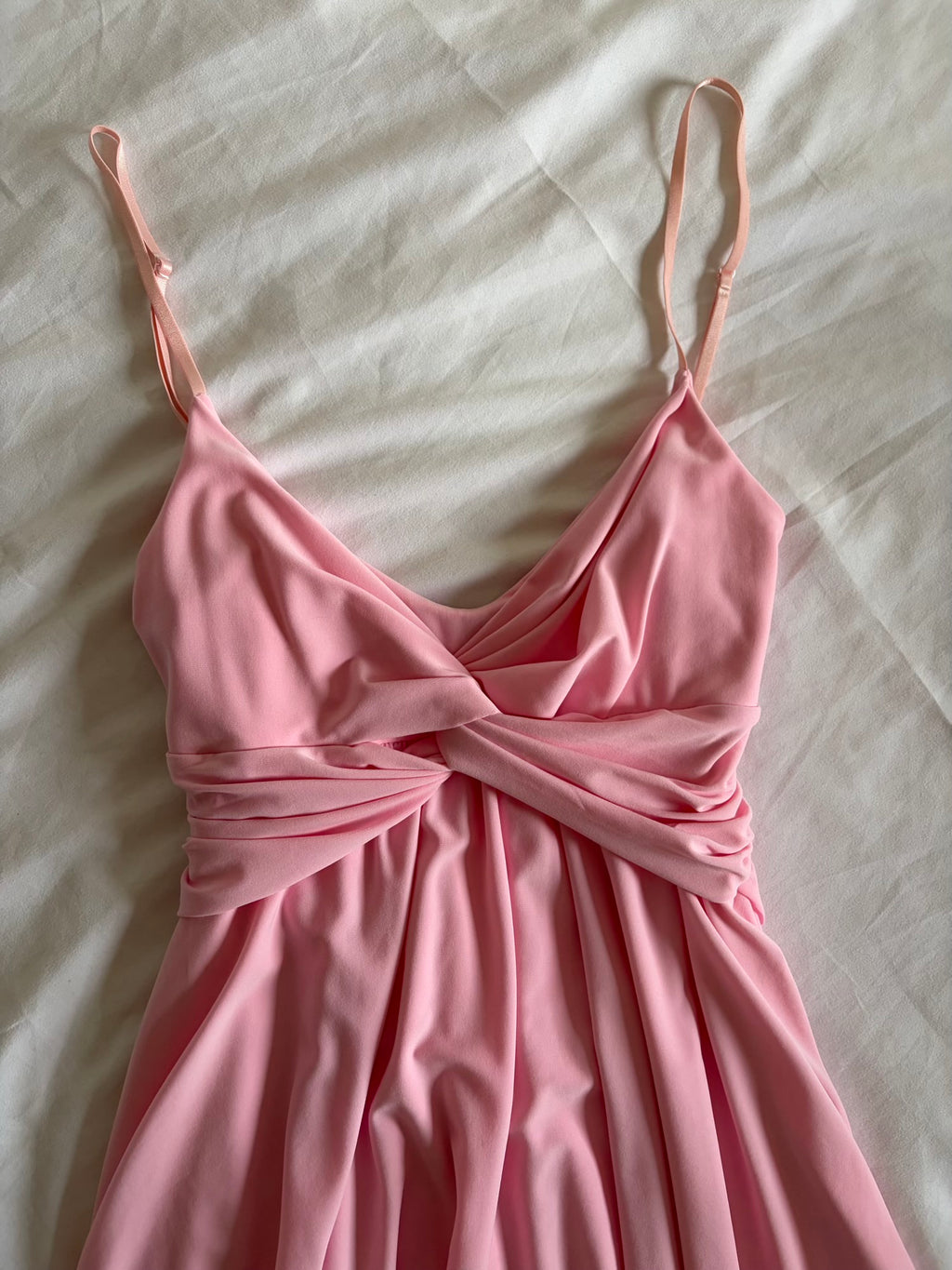 Vintage 2000s Pink Knot Bust Handkerchief Hem Cami