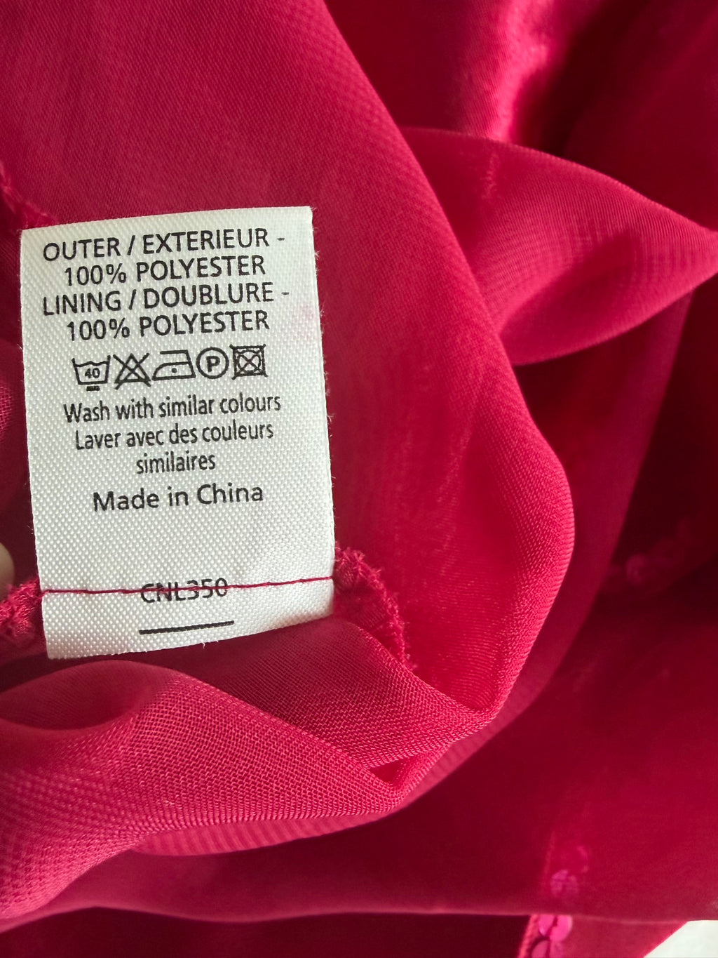 Vintage Y2K hot pink asymmetrical hem ruffle cami with sequin detail