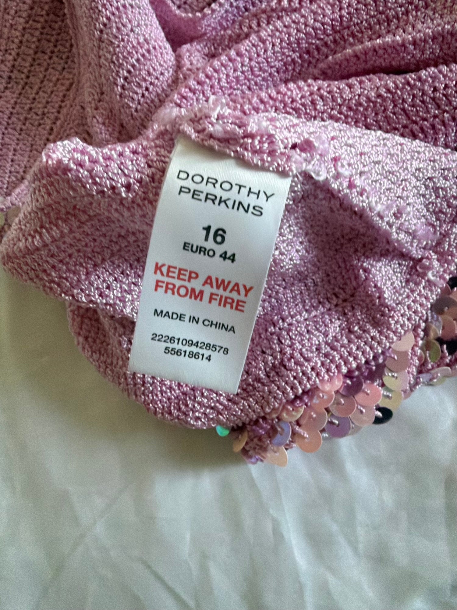 Vintage Y2K Pink Iridescent Tricolour Crochet Sequin Cami