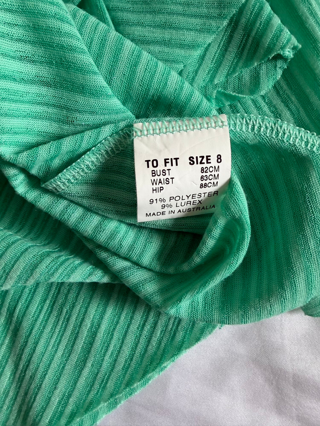 Vintage Y2K Turquoise Pinstripe Handkerchief Hem Cami