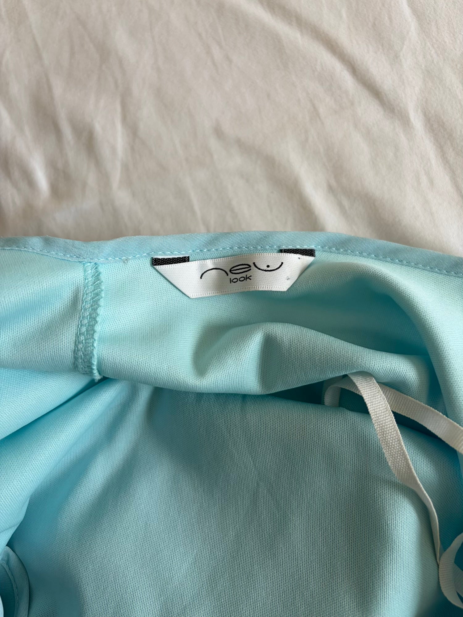 Vintage Y2K Baby Blue Mermaid Hem Fairy Dress with Ruffle Detail