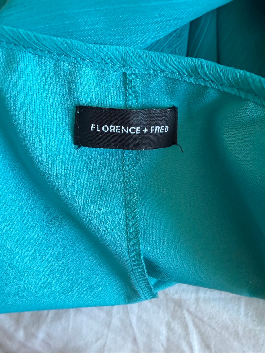 Vintage Y2K teal tie back floaty fairy cami with embellished brooch