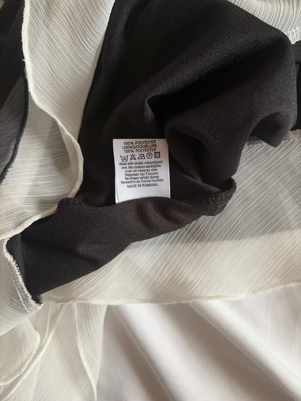 Vintage Y2K Grungy Black and White Tie Bust Cami with Double Straps