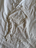 Vintage Y2K White Iridescent Sequin Crochet Openback Halterneck Cami