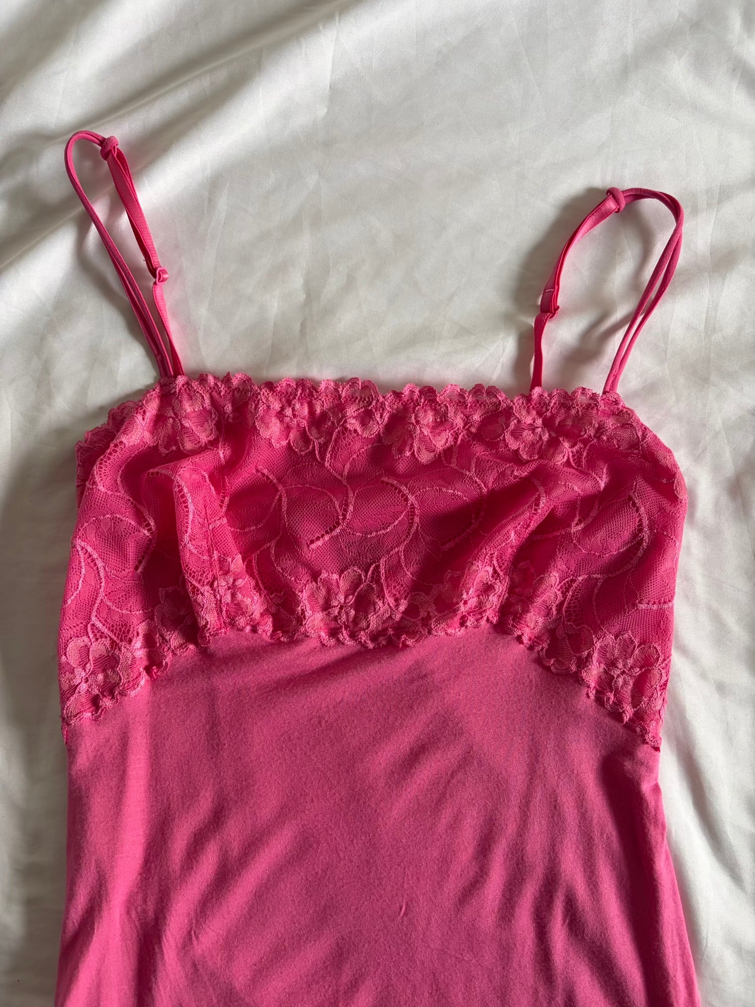 Vintage Y2K Pink Lace Bust Cami