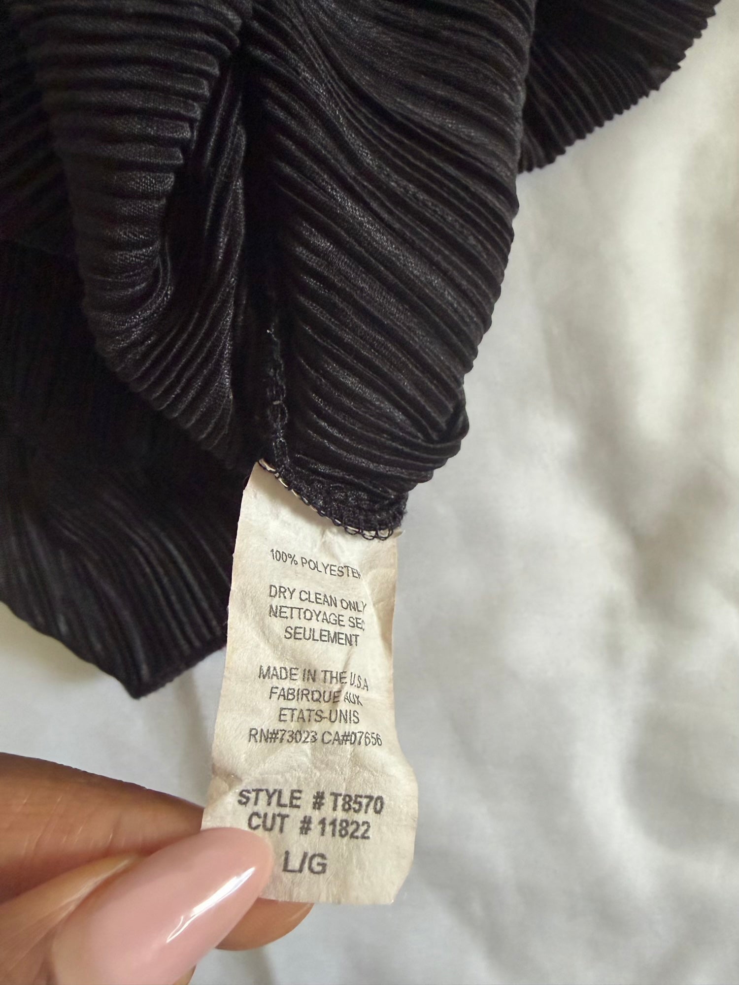 Vintage Y2K Black Plisse Cami with Iridescent Sequins