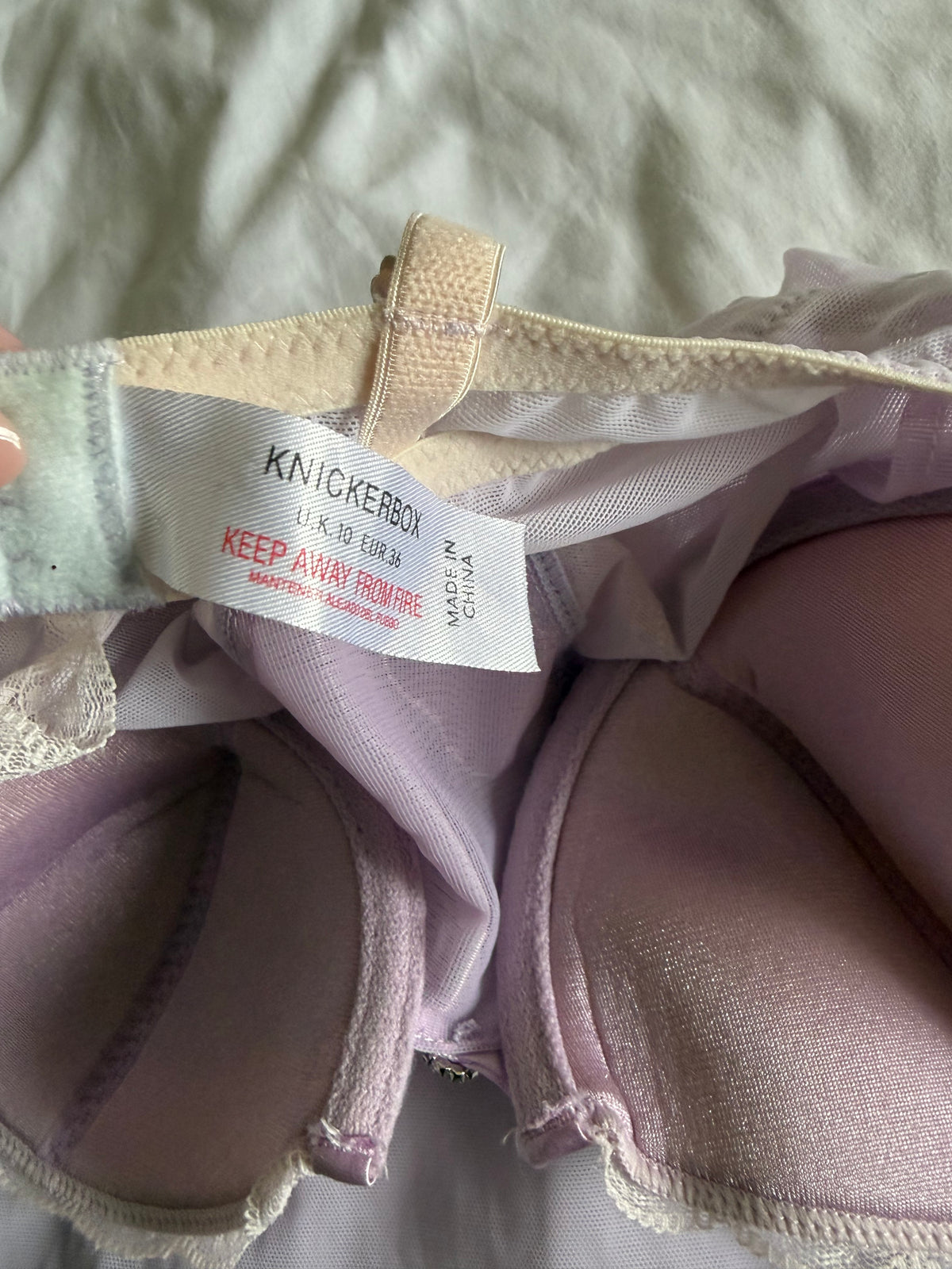 Vintage 2000s Lilac Lace Babydoll with Diamantés