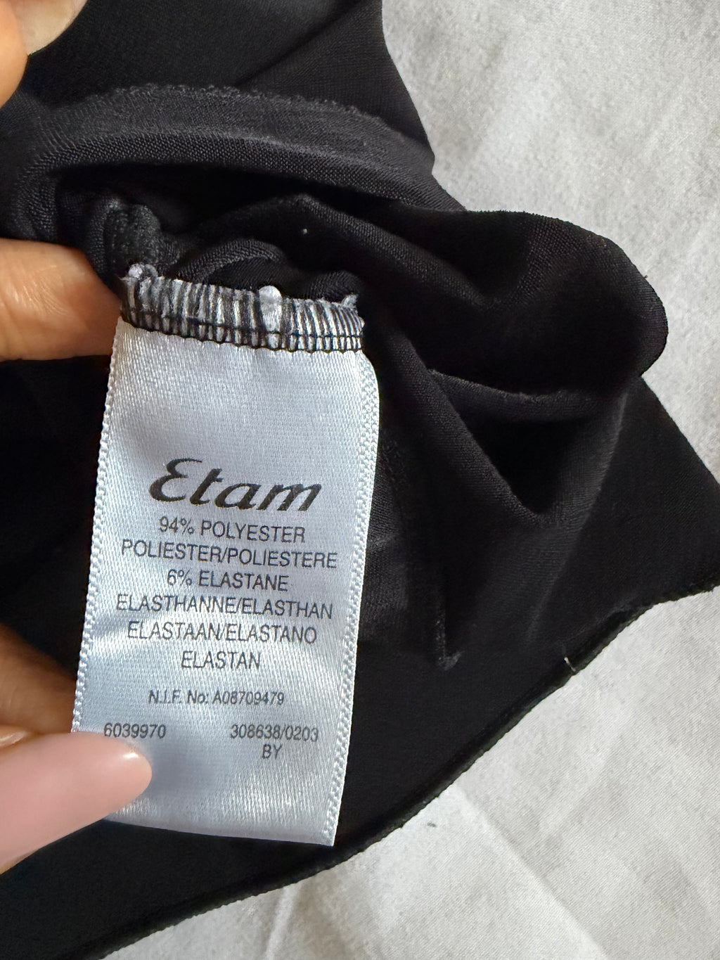 Vintage 1990s Black Waterfall Ruffle Asymmetrical Hem Bandeau Cami with O-Ring