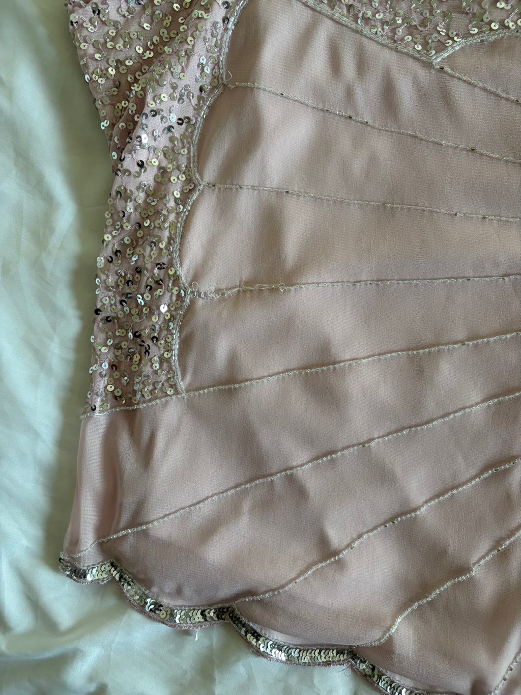 Vintage Y2K Viral Baby Sequin and Beaded Cami