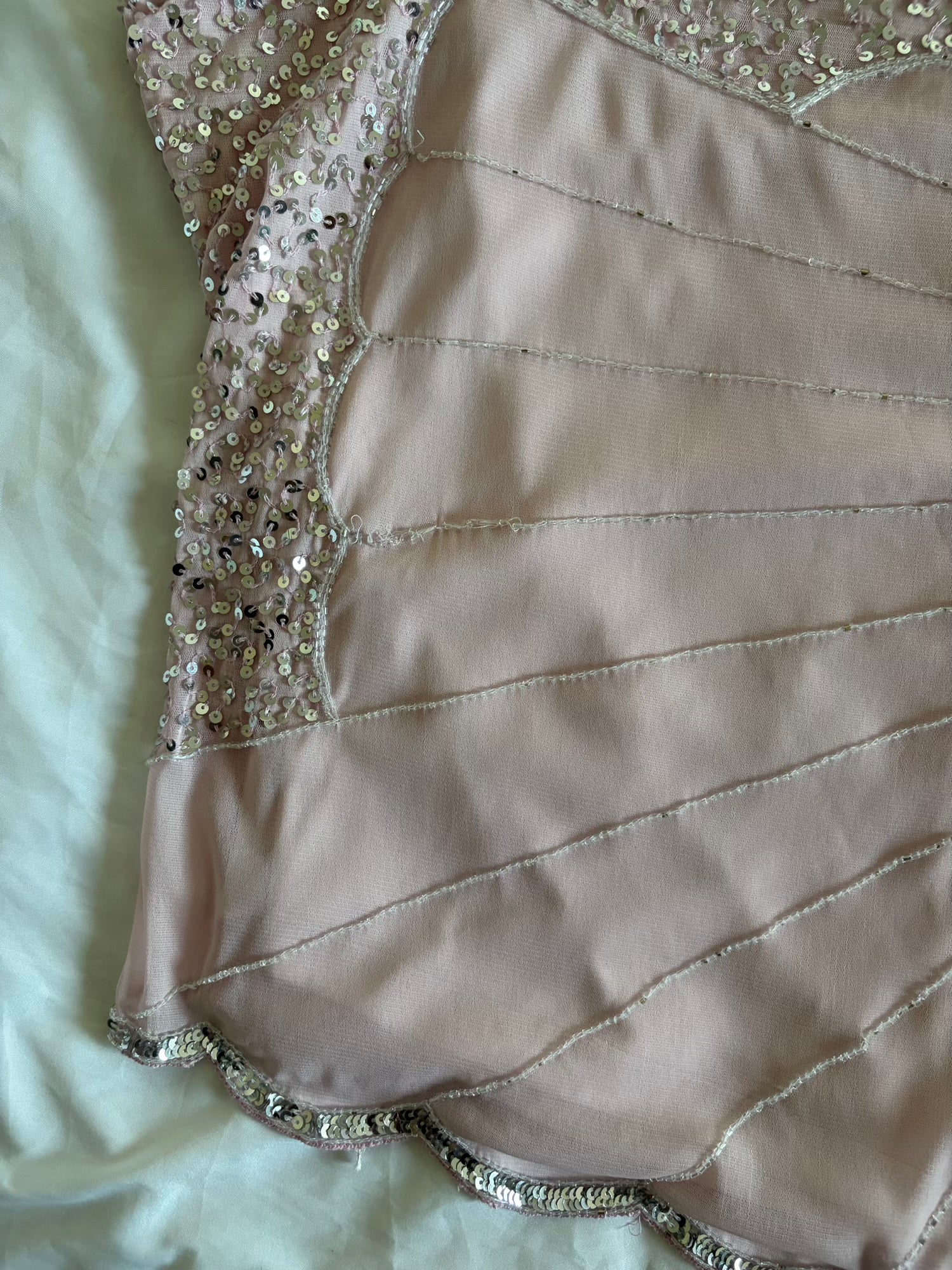 Vintage Y2K Viral Baby Sequin and Beaded Cami