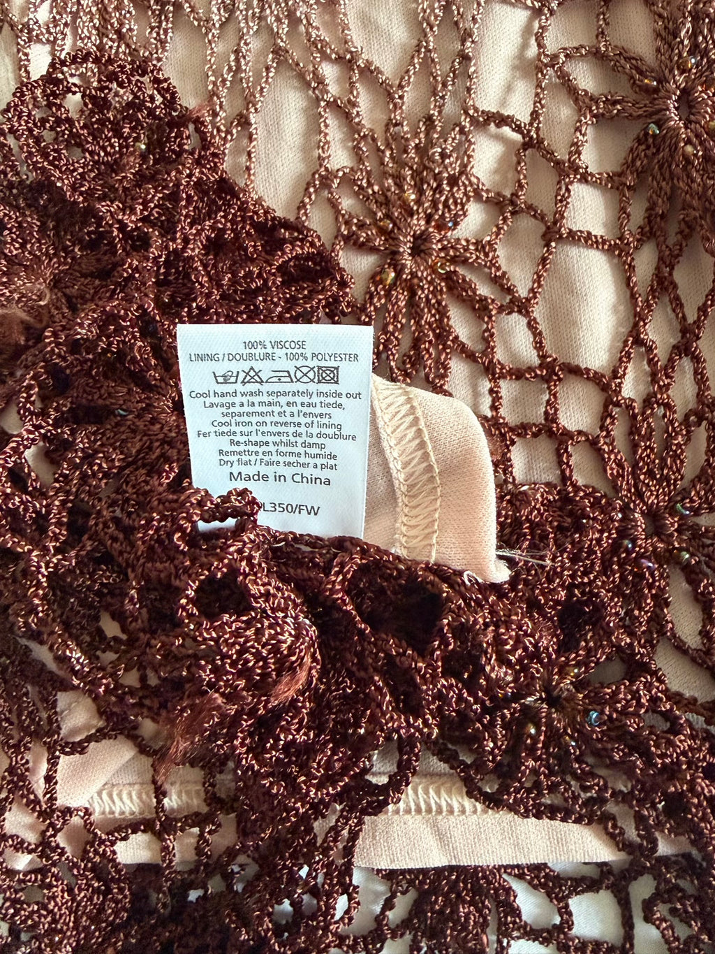 Vintage 2000s Ombré Crochet Halterneck with Beads