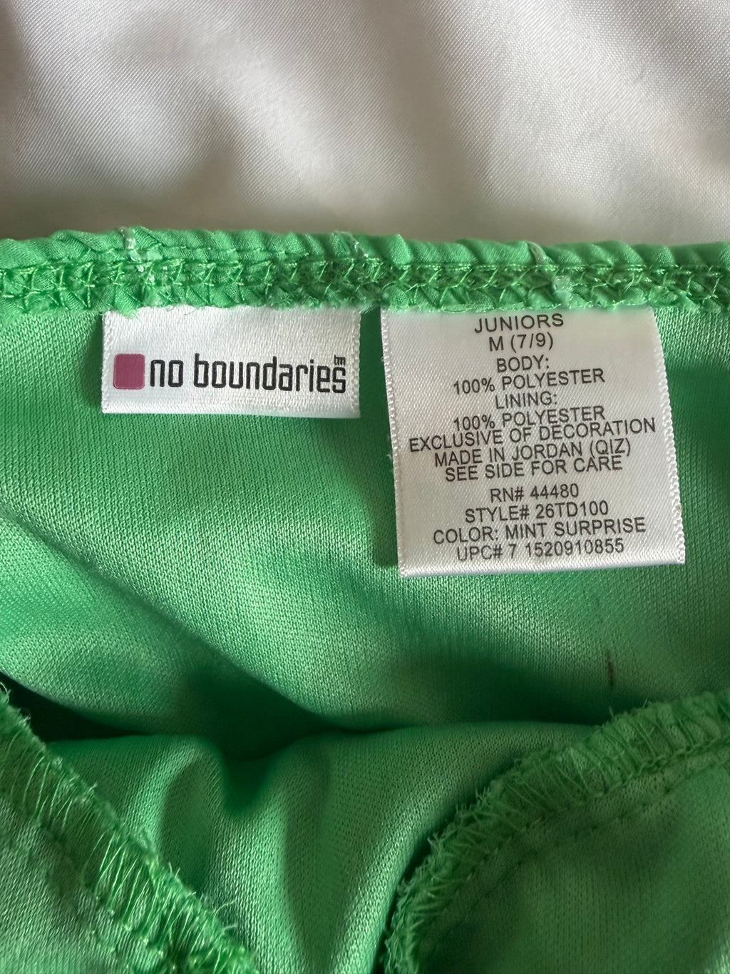 Vintage Y2K green sequin cami with brown lace detail and straps