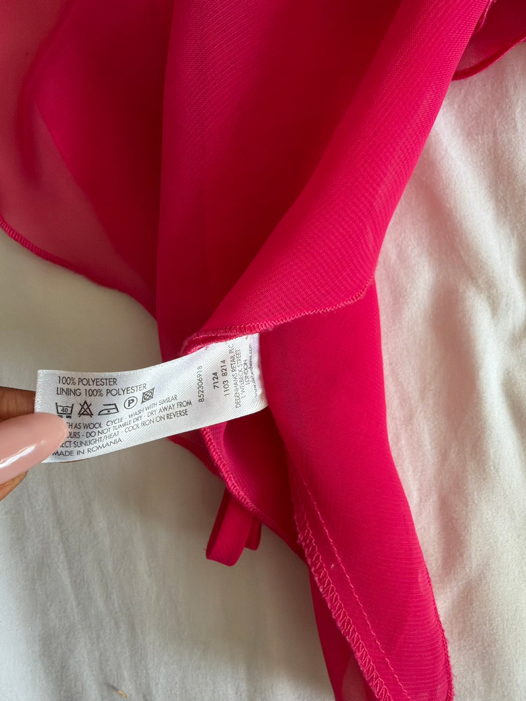 Vintage Y2K Hot Pink Handkerchief Hem Floaty Cami