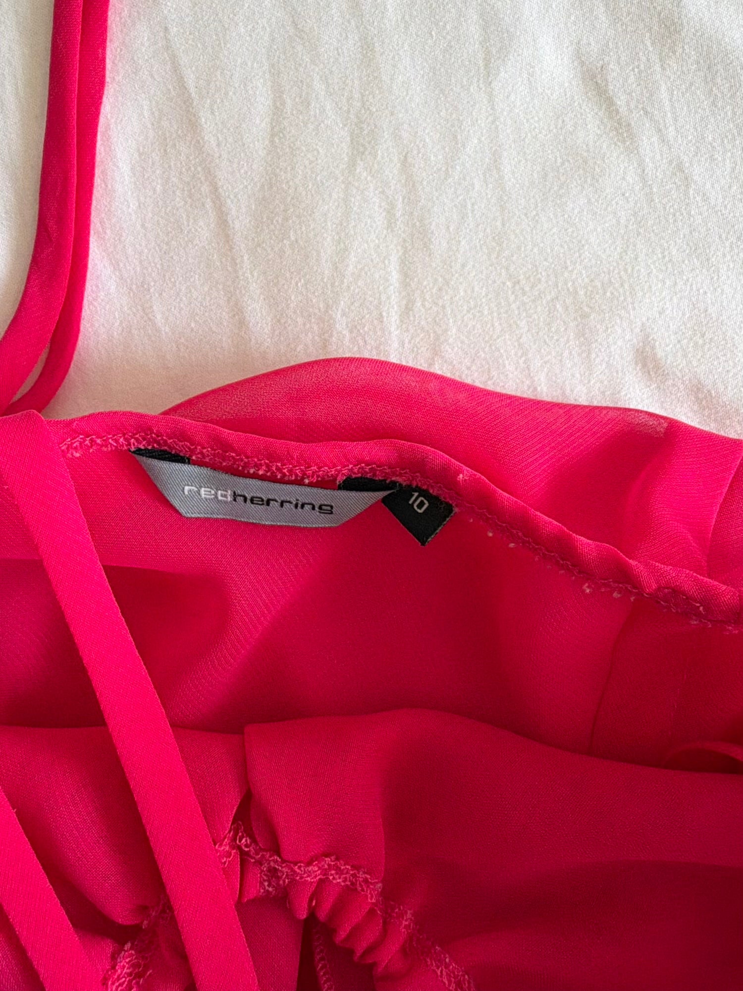 Vintage Y2K Hot Pink Handkerchief Hem Floaty Cami
