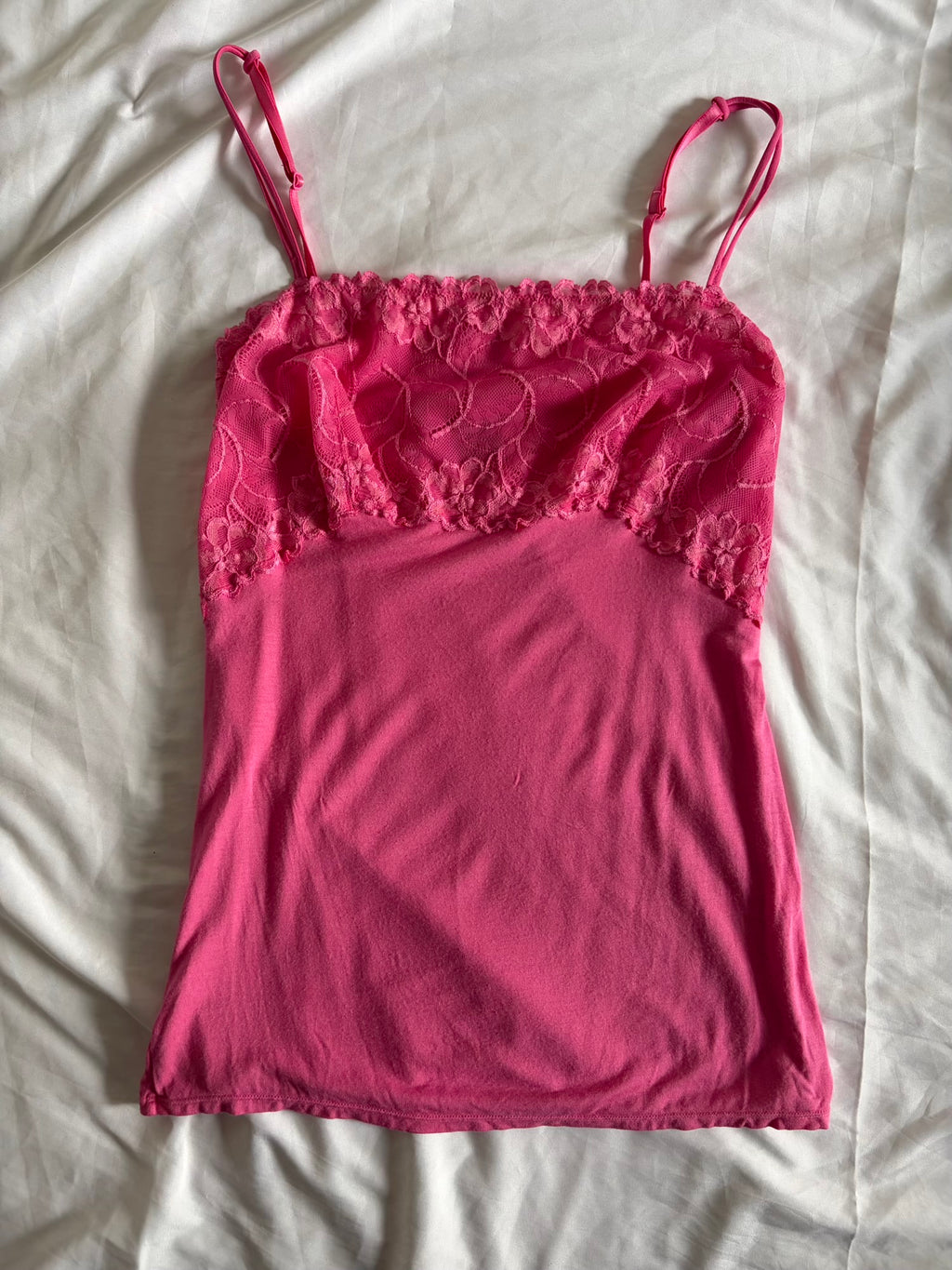 Vintage Y2K Pink Lace Bust Cami