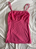 Vintage Y2K Pink Lace Bust Cami