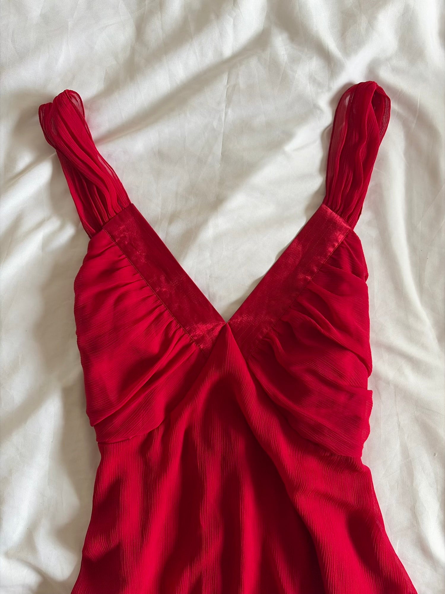 Vintage Y2K Red Handkerchief Hem Fairy Cami