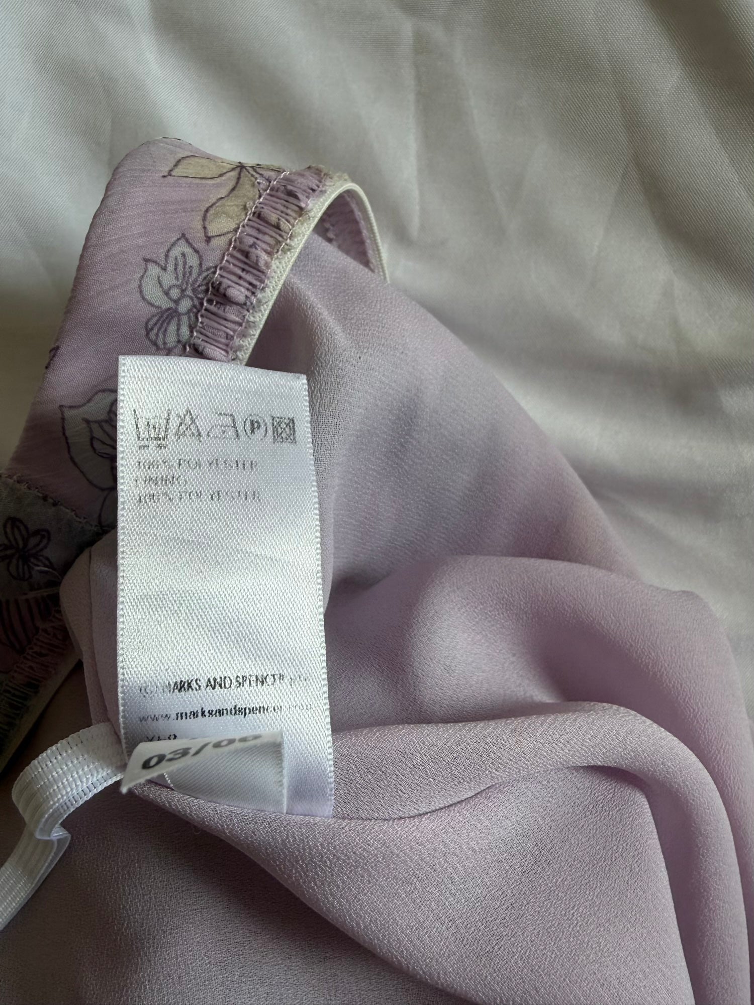 Vintage Y2K Pastel Lilac Floral Maxi Skirt with Fairy Hem