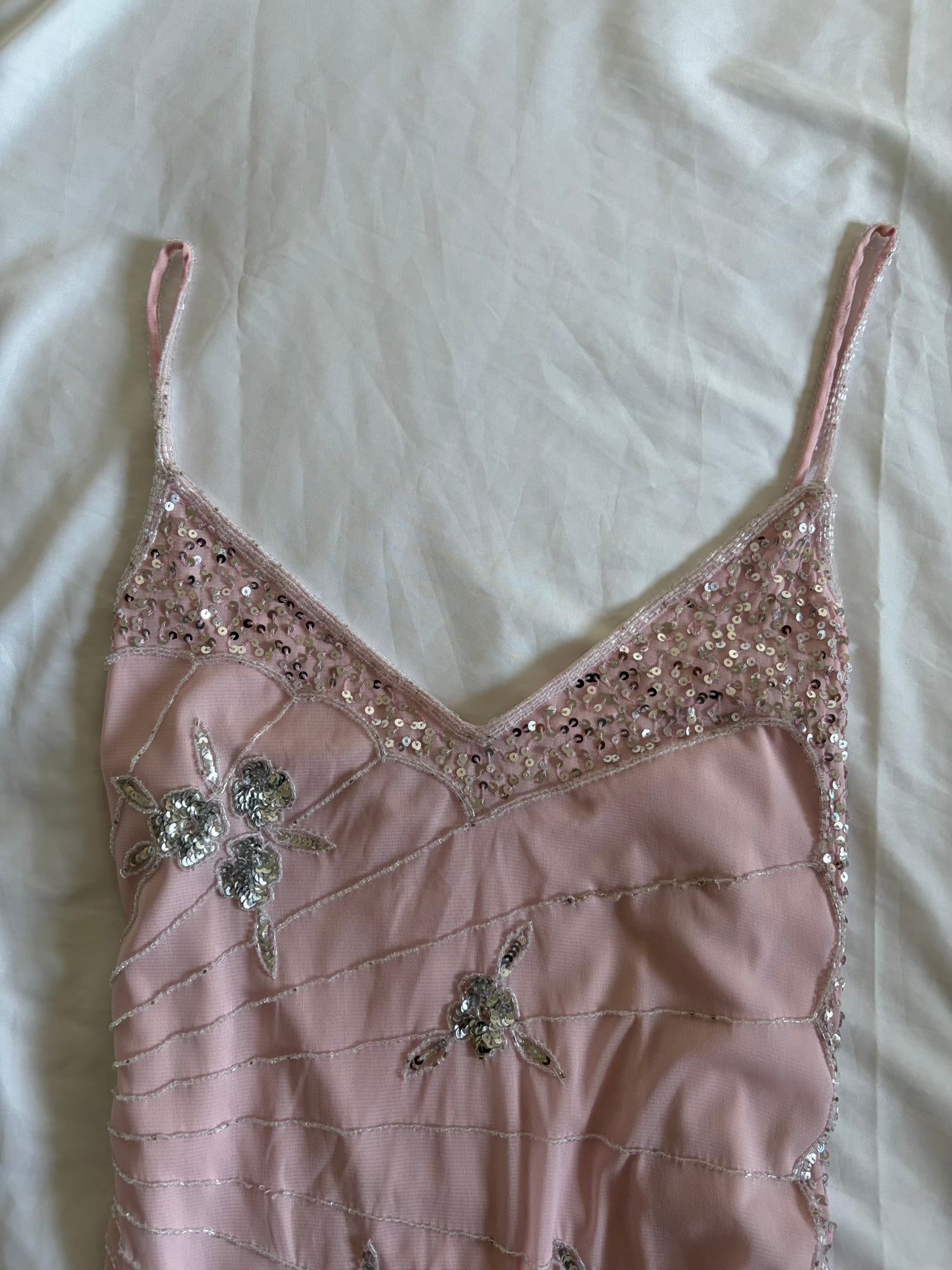 Vintage Y2K Viral Baby Sequin and Beaded Cami