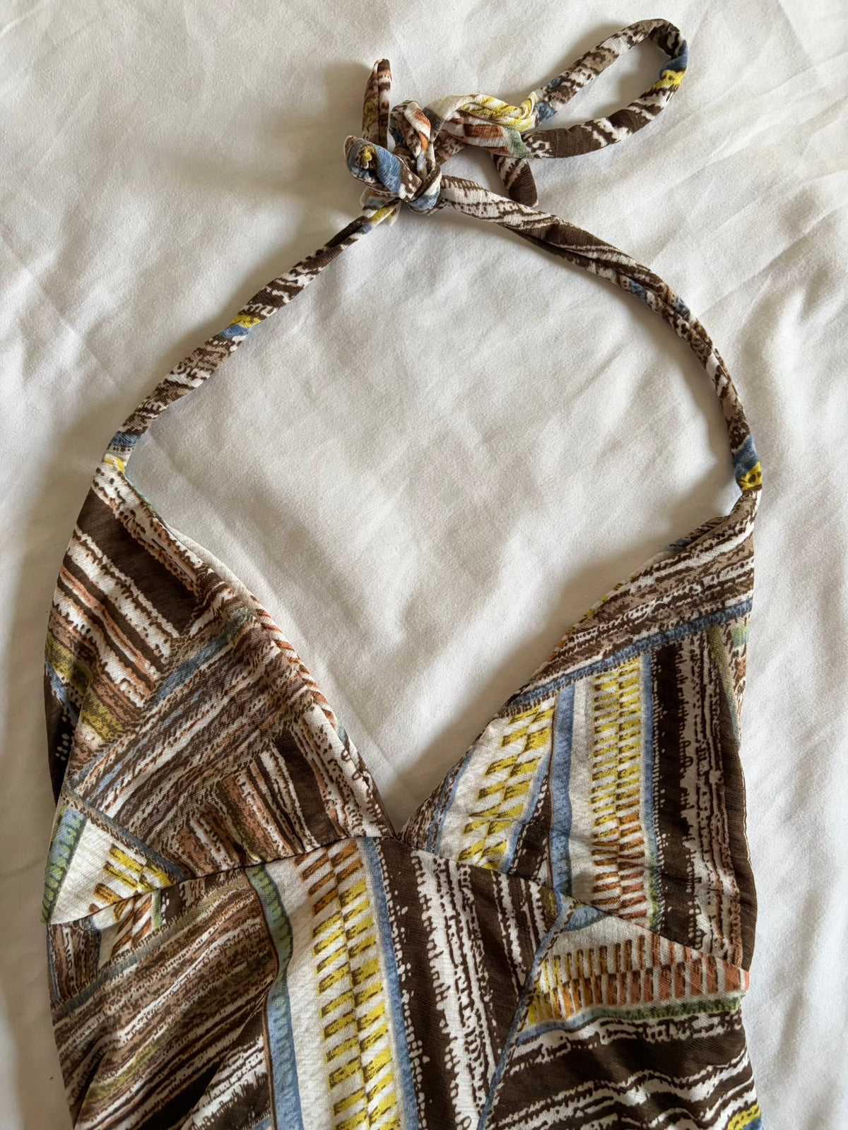 Vintage 1990s Asymmetrical Hem Open Back Halterneck Cami