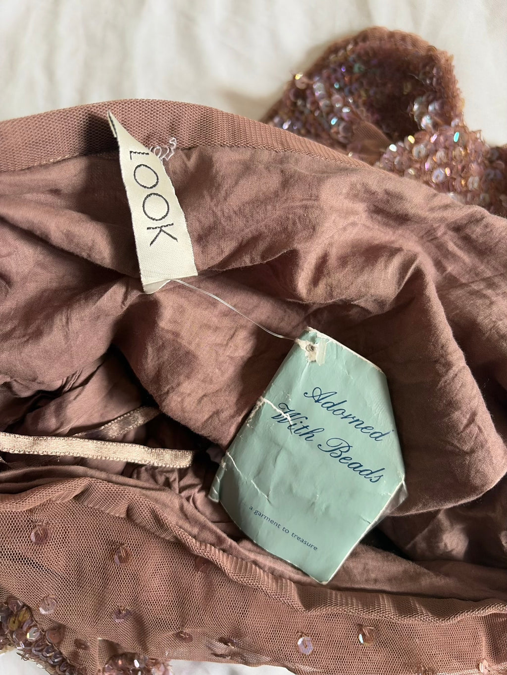 Vintage Y2K Mauve Mesh Ruffle Mini Skirt with Iridescent Sequins