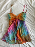 Vintage Y2K Neon Tie Dye Ruched Bust Cami