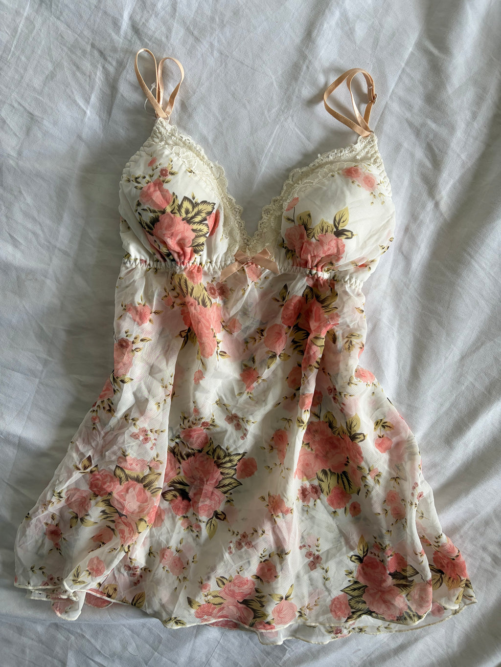 Vintage 1990s Japanese Floral Floaty Babydoll