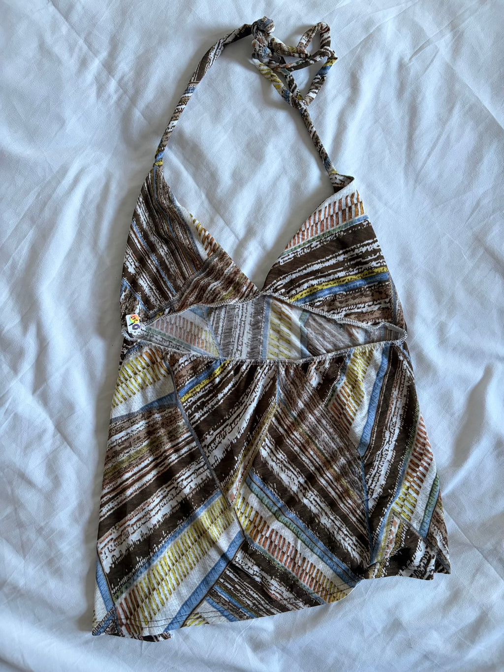 Vintage 1990s Asymmetrical Hem Open Back Halterneck Cami