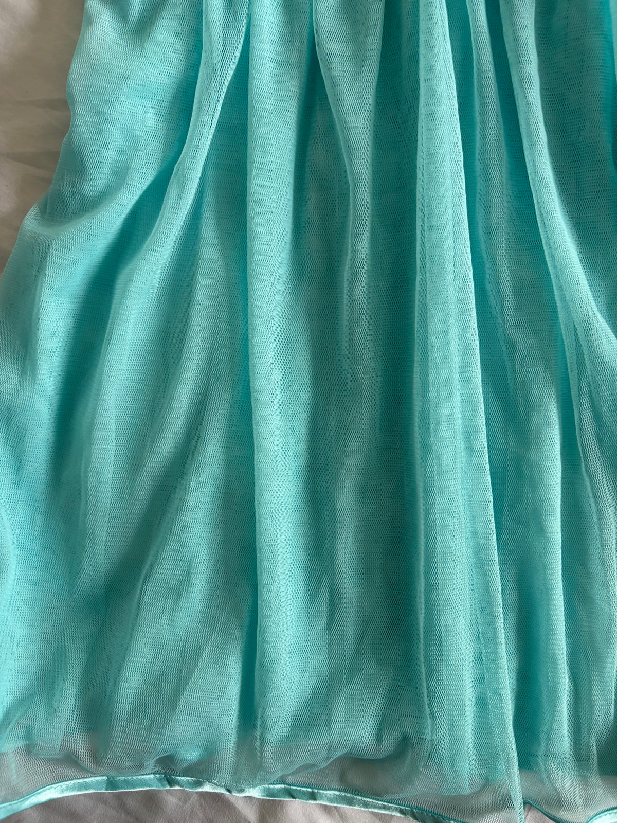 Vintage 2000s Aqua Blue Babydoll with Textured Cups