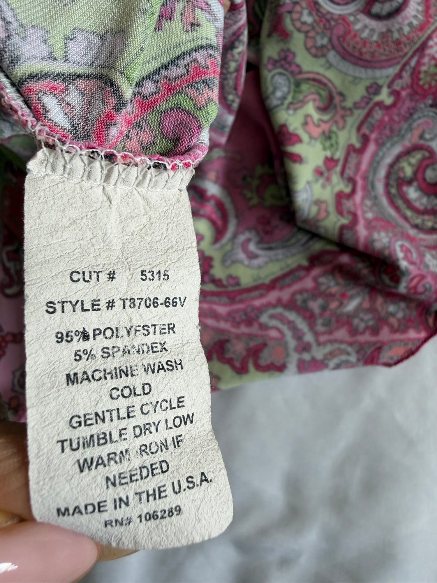 Vintage Y2K Pink and Green Paisley Halterneck Cami