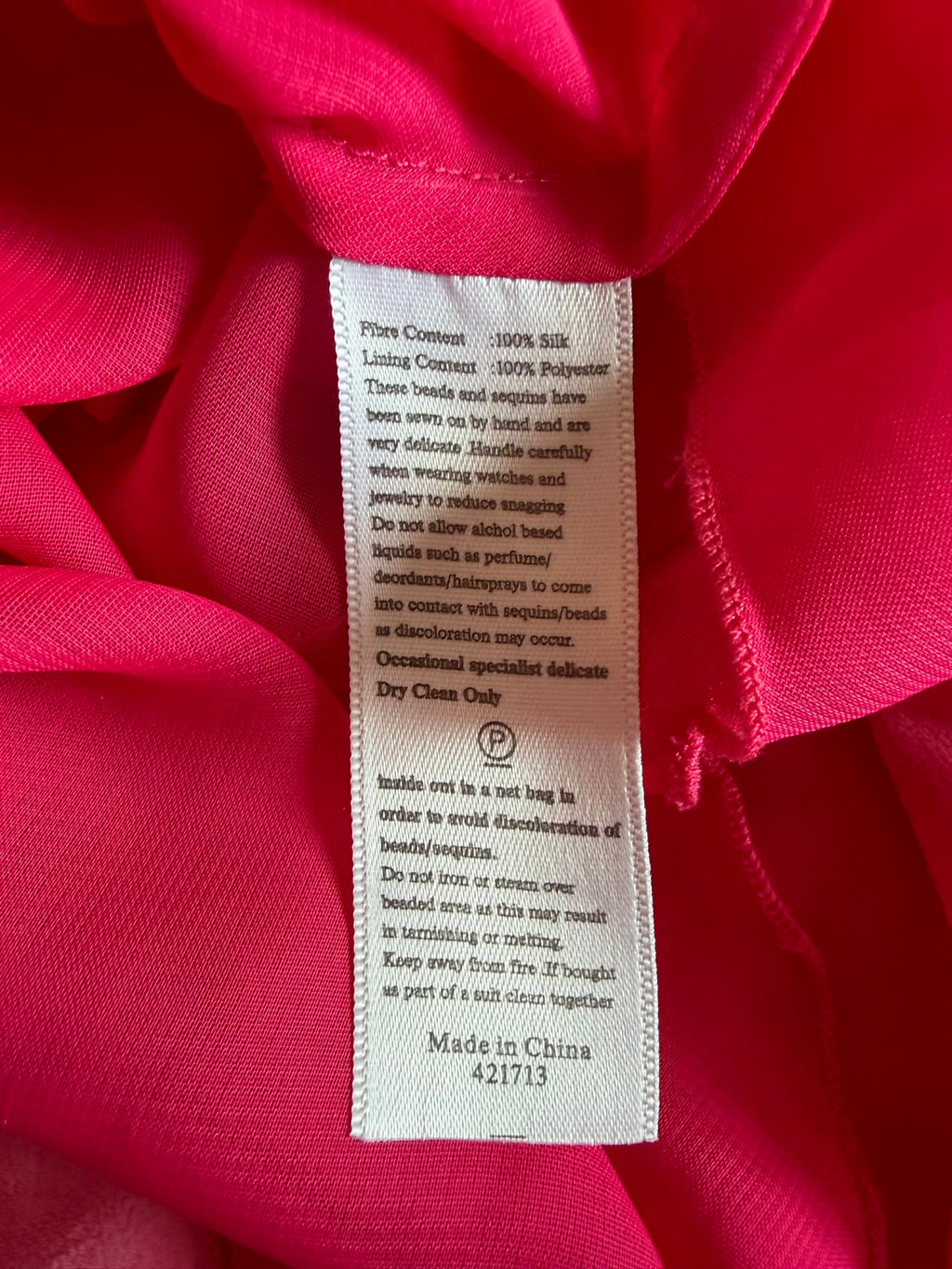 Vintage Y2K Silk Pink Halterneck with Floral Embroidery, Sequins and Beads