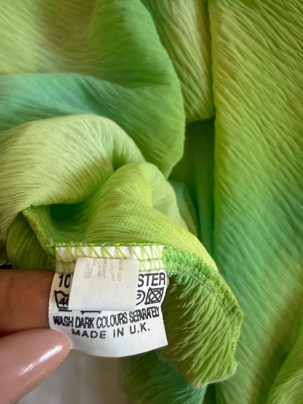 Vintage Y2K Teal Green and Turquoise Ombre Asymmetrical Hem Cami