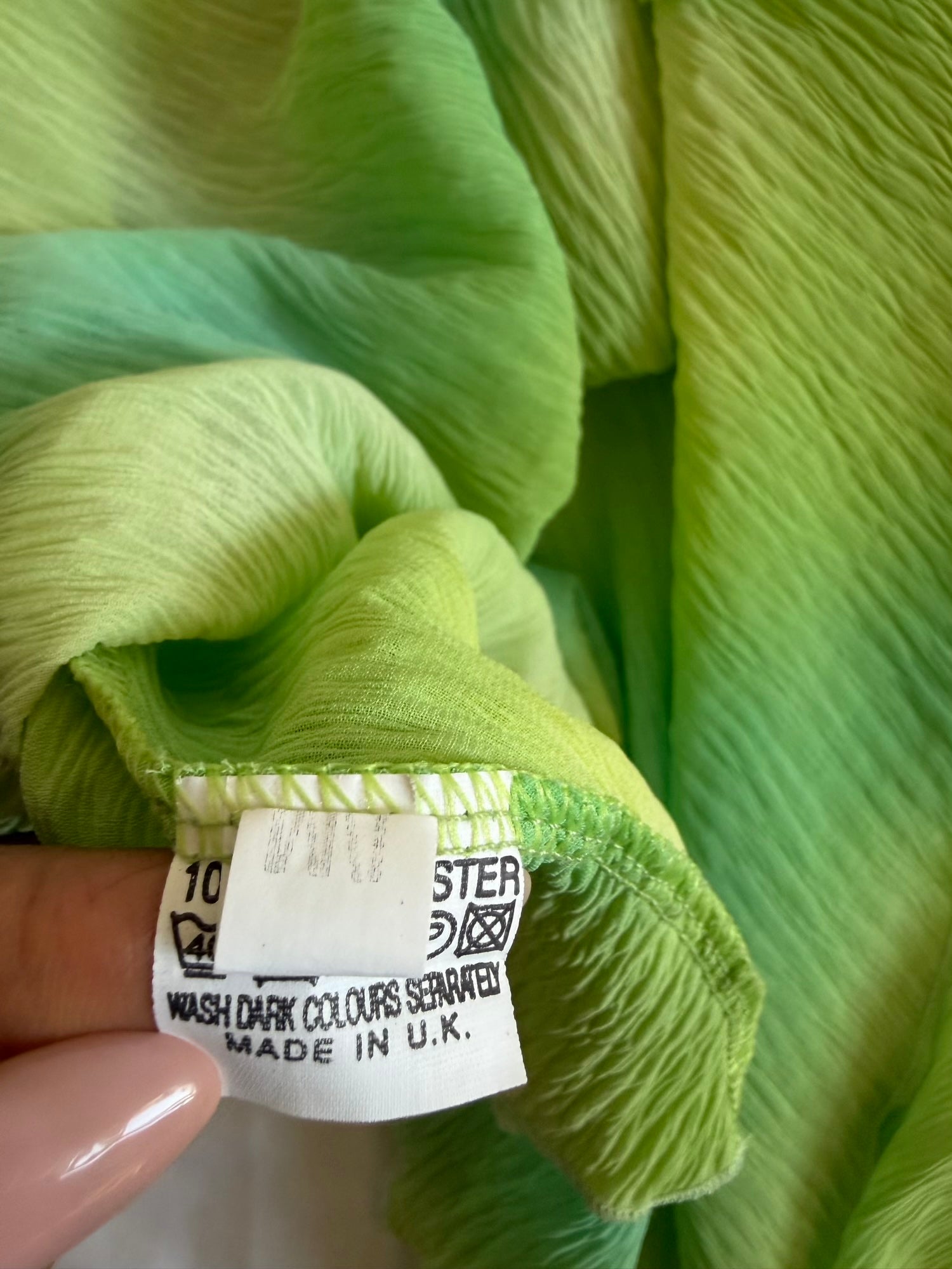 Vintage Y2K Teal Green and Turquoise Ombre Asymmetrical Hem Cami