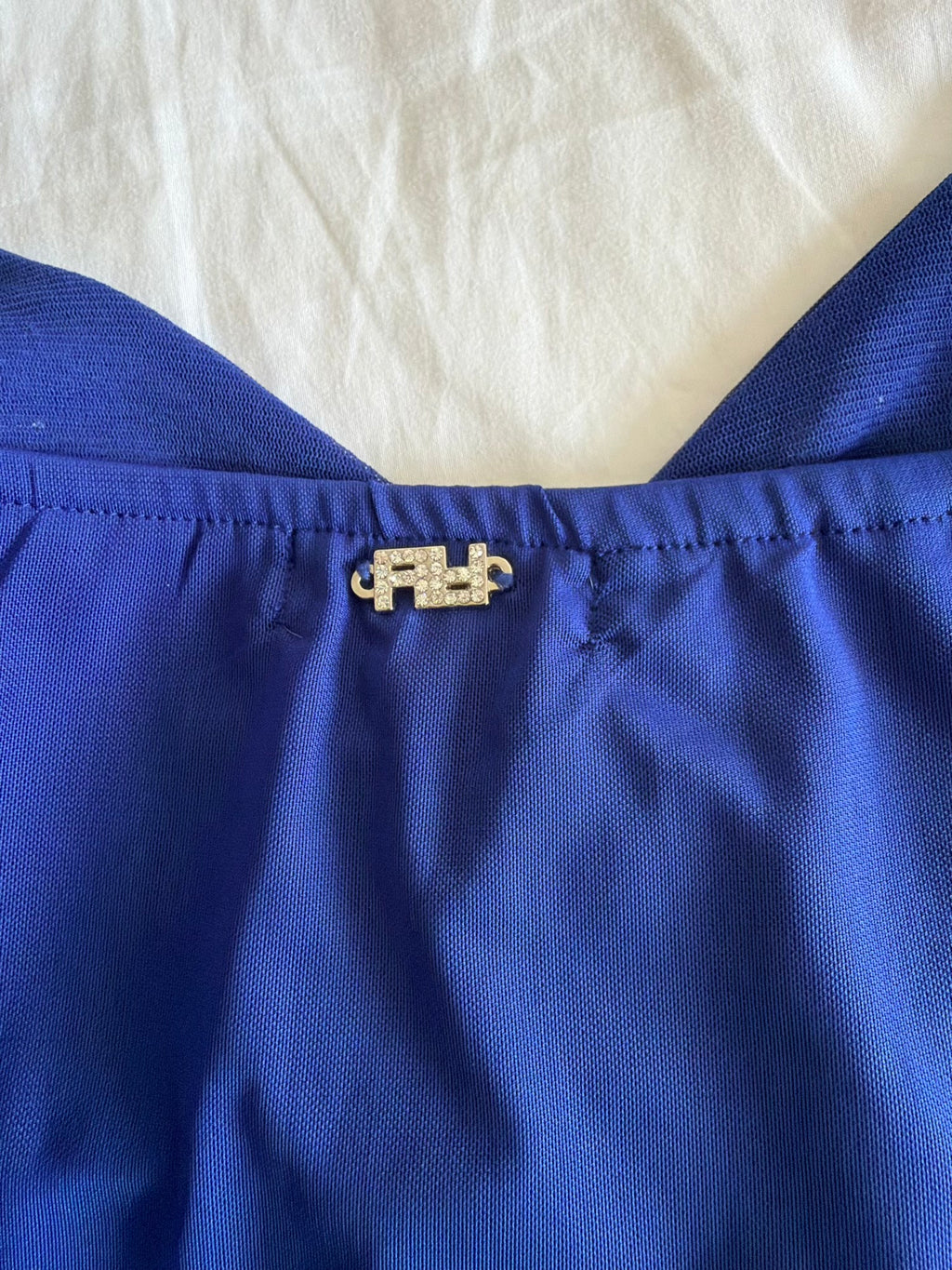 Vintage Y2K Italian Cobalt Blue Mesh Cami with Sparkly Bust