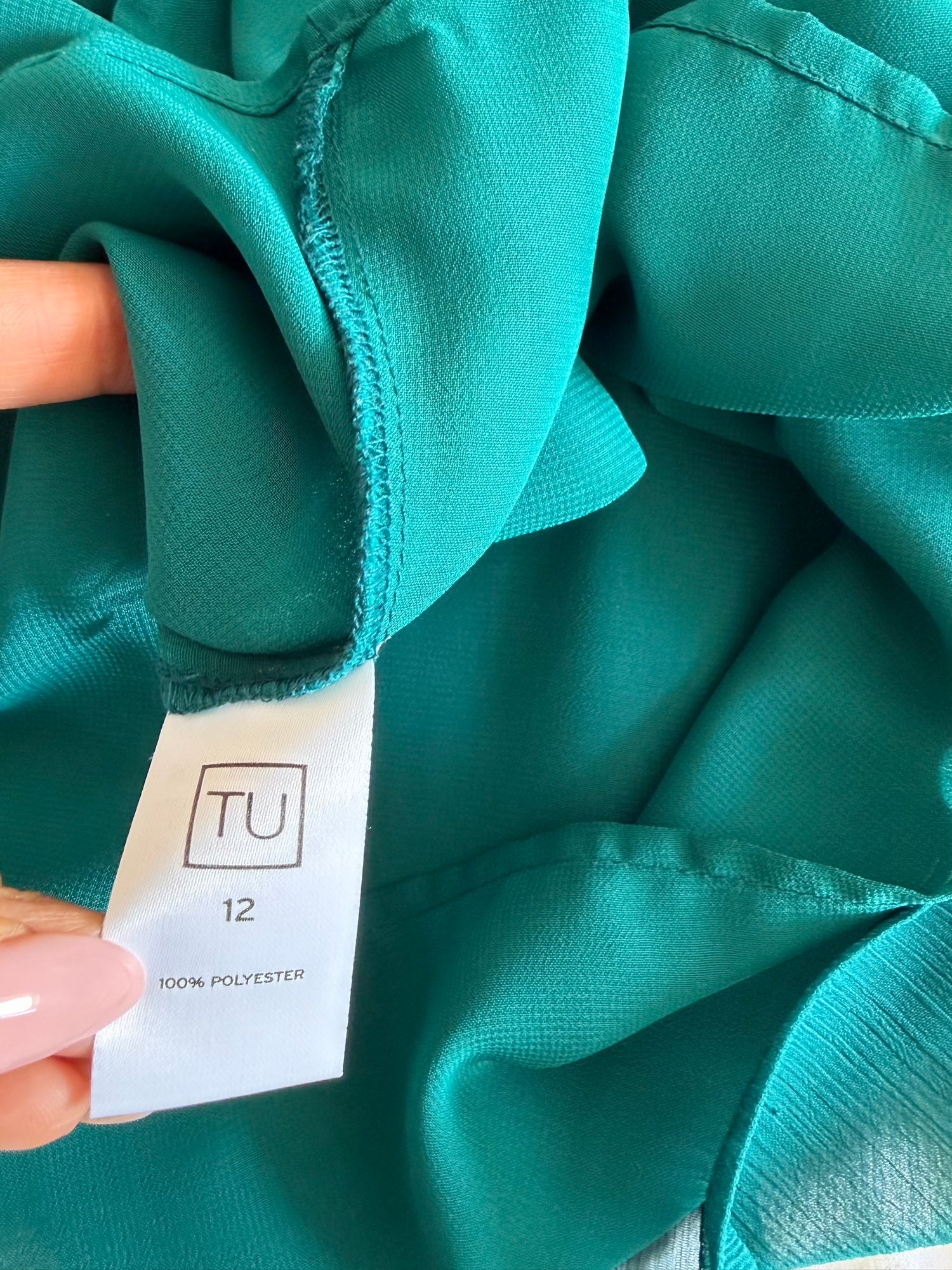 Vintage Y2K Teal Sequin Top with Side Ties and Built-In Cami